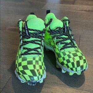 Under Armour Kids Green Checkered Shoes